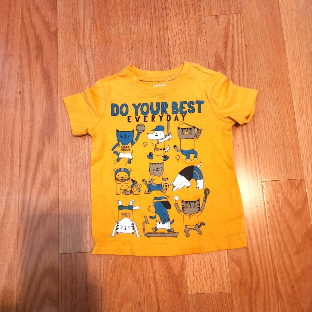 Carter's 12M Yellow Graphic Tee